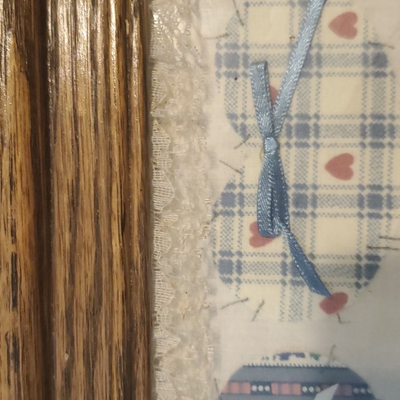 Handmade Antique Boutique Quilt Framed Art - Picture 2 of 3